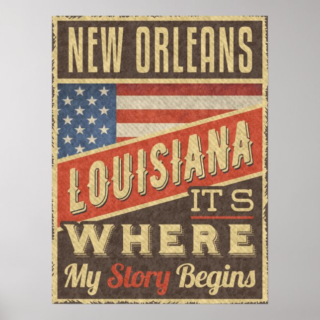 New Orleans Louisiana Poster (Framsidan)