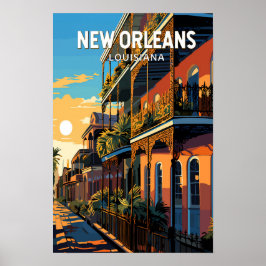New Orleans Louisiana Resa Konst Vintage Poster