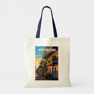 New Orleans Louisiana Resa Konst Vintage Tygkasse