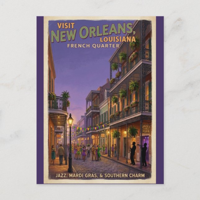 New Orleans Louisiana Resebrevkort  Vykort (Framsida)