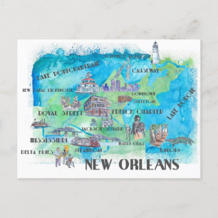 New Orleans Louisiana Reskarta  Vykort
