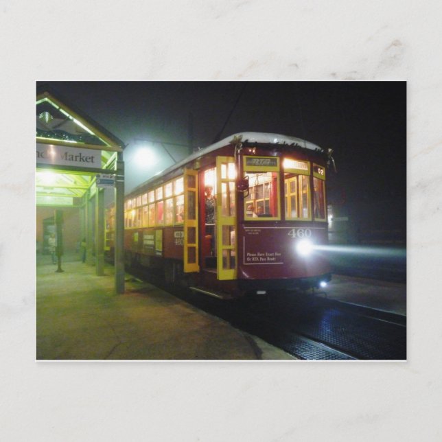 New Orleans, Louisiana- Riverfront Streetcar Vykort (Framsida)