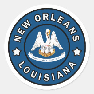 New Orleans Louisiana Runt Klistermärke