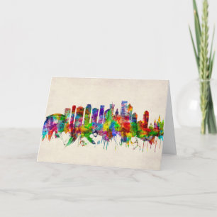 New Orleans Louisiana Skyline Helgkort