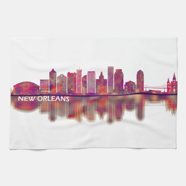 New Orleans Louisiana Skyline Kökshandduk (Horisontell)
