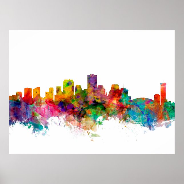 New Orleans Louisiana Skyline Poster (Framsidan)