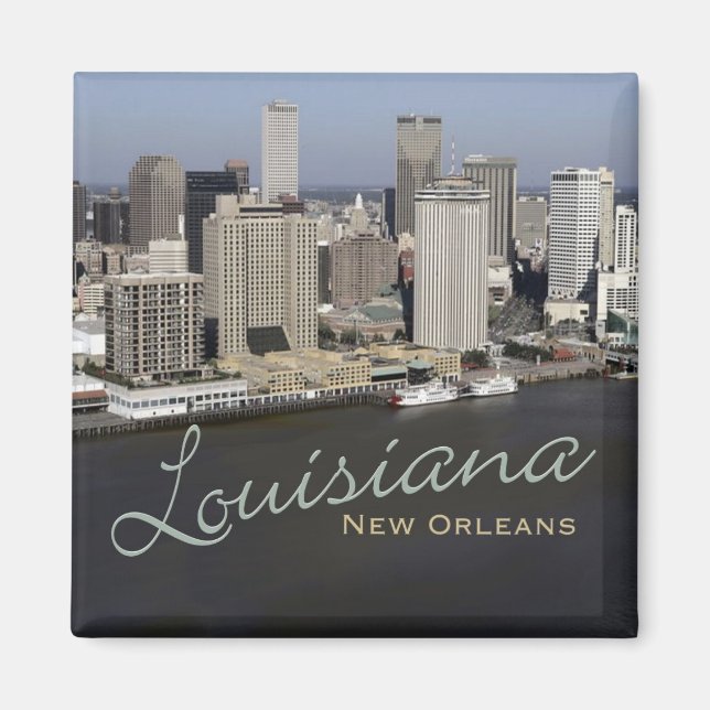 New Orleans Louisiana Souvenir Fridge Magnet (Framsidan)