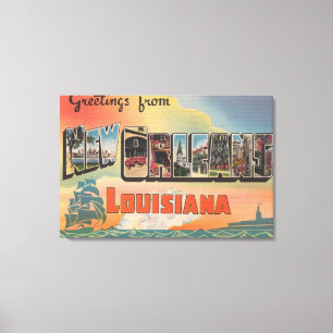 New Orleans Louisiana - stora brevplatser Canvastryck