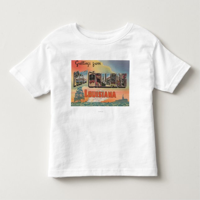 New Orleans Louisiana - stora brevplatser Tee (Framsida)