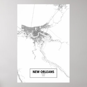 New Orleans, Louisiana (svart på vitt) Poster