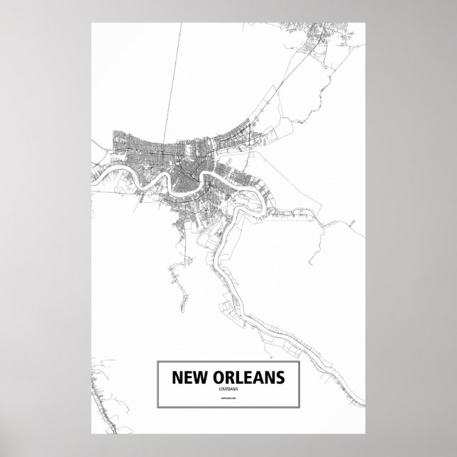 New Orleans, Louisiana (svart på vitt) Poster (Framsidan)