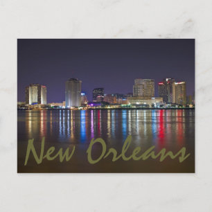 New Orleans, Louisiana / The Big Easy på natten. Vykort