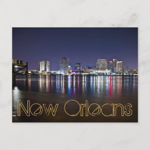 New Orleans, Louisiana / The Big Easy på natten. Vykort