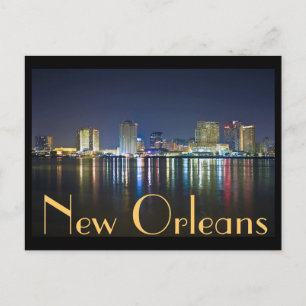 New Orleans, Louisiana / The Big Easy på natten. Vykort