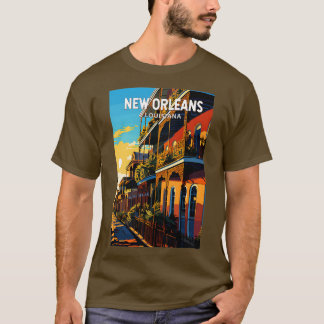 New Orleans Louisiana Travel Art Vintage TShirt T Shirt