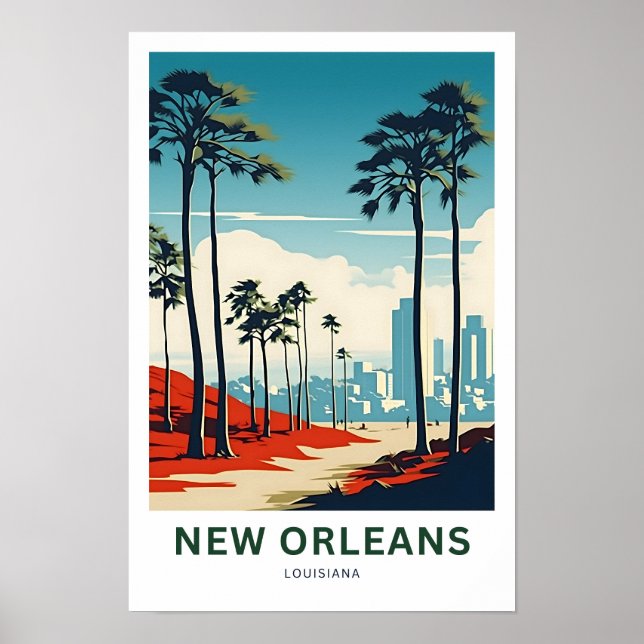 New Orleans Louisiana Travel Poster (Framsidan)