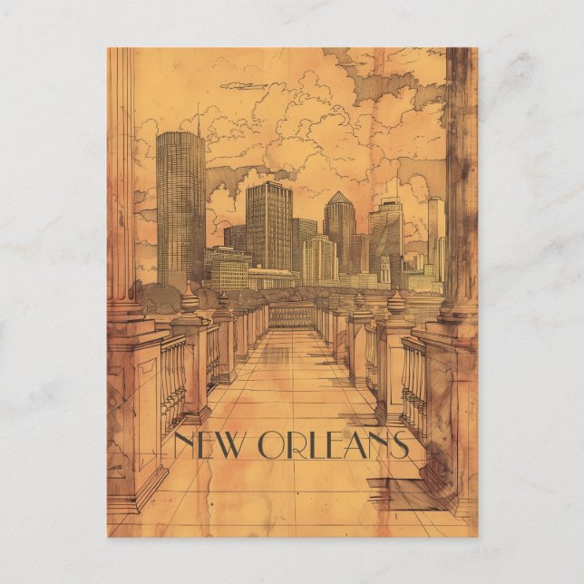 New Orleans Louisiana Travel Vykort (Framsida)