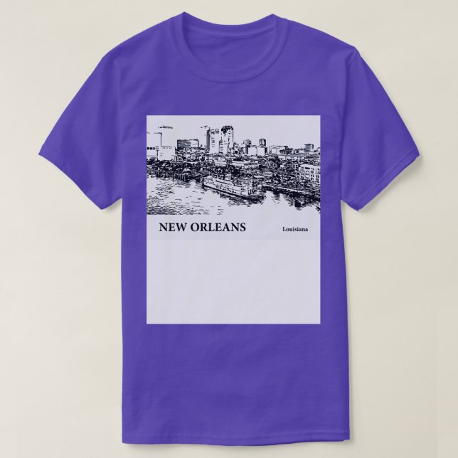 New Orleans Louisiana TShirt T Shirt (Design framsida)