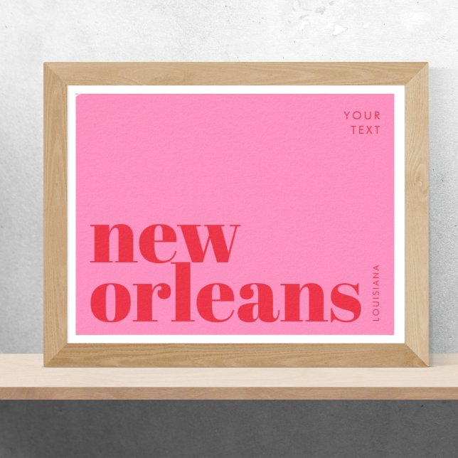 New Orleans Louisiana typografi Poster (Skapare uppladdad)
