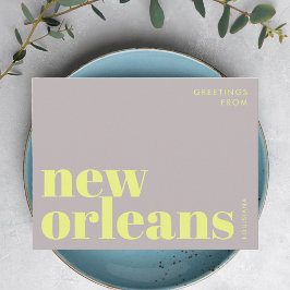 New Orleans Louisiana typografi vykort