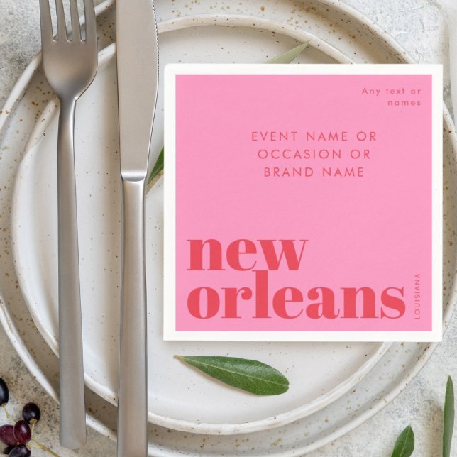 New Orleans Louisiana typografisk fest Pappersservett (Skapare uppladdad)
