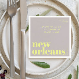 New Orleans Louisiana typography party Pappersservett