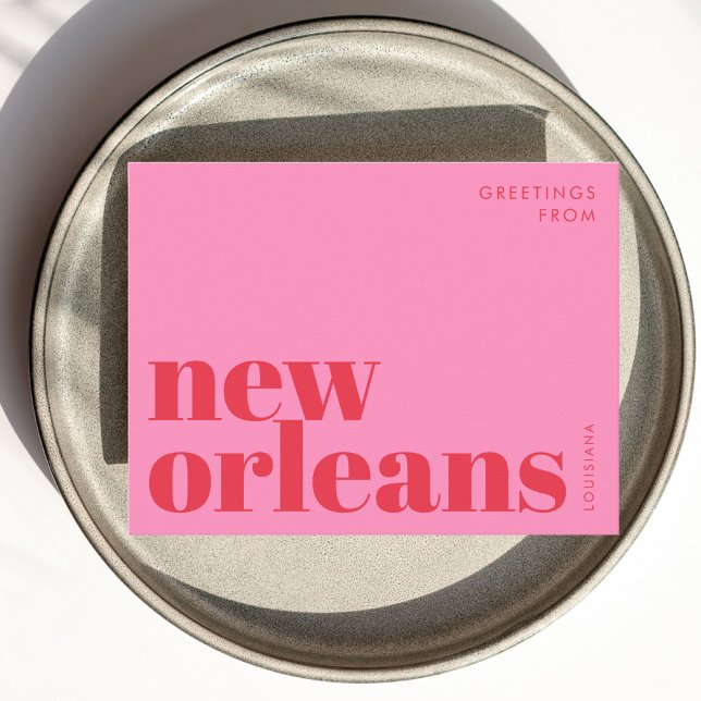 New Orleans Louisiana typography Postcard Vykort (Skapare uppladdad)
