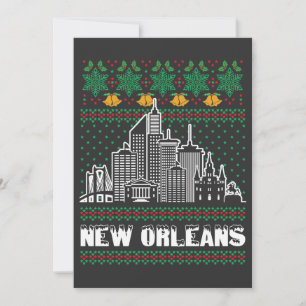 New Orleans Louisiana Ugly jul Plus Storlek T-S Inbjudningar
