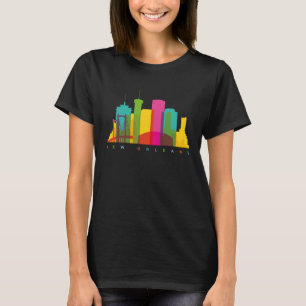 New Orleans Louisiana USA Silhuett av stadens pano T Shirt
