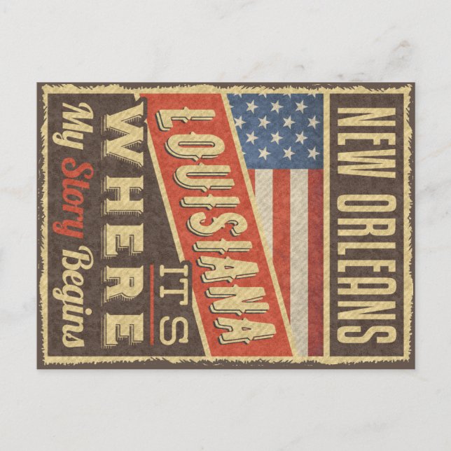 New Orleans Louisiana Vykort (Framsida)