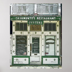 New Orleans Magazine Street Cafe Poster