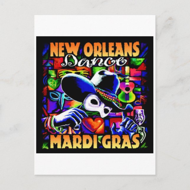 New Orleans Mardi Gras #010 Vykort (Framsida)