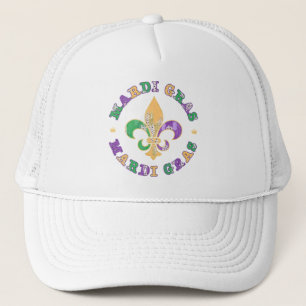New Orleans Mardi Gras Fleur De Lis Keps