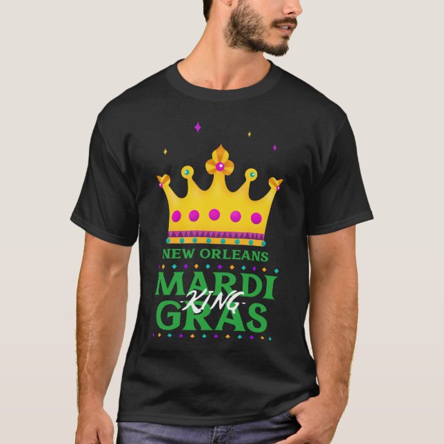 New Orleans Mardi Gras Kung Shirt T Shirt (Framsida)