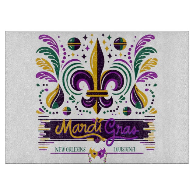 New Orleans Mardi Gras lila gult grönt (Framsidan)