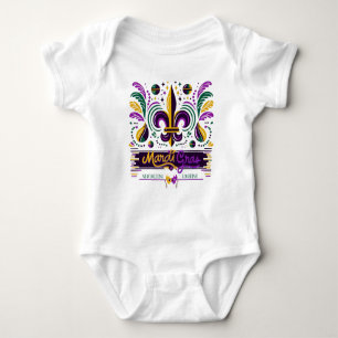 New Orleans Mardi Gras lila gult grönt T Shirt