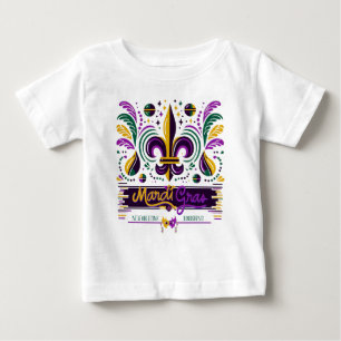 New Orleans Mardi Gras lila gult grönt T Shirt
