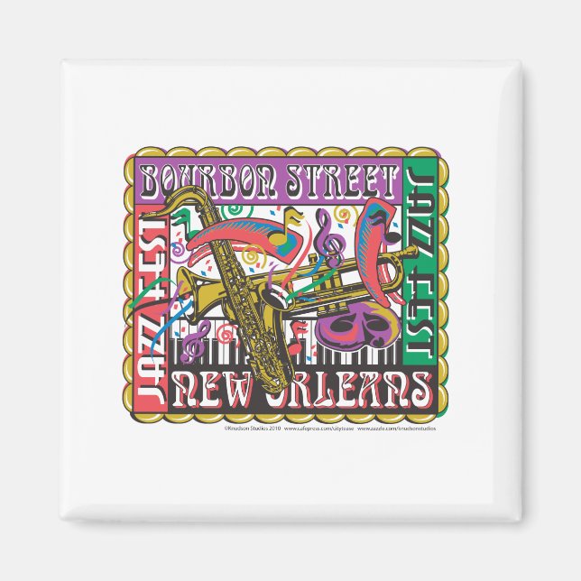 New Orleans Mardi Gras Magnet (Framsidan)