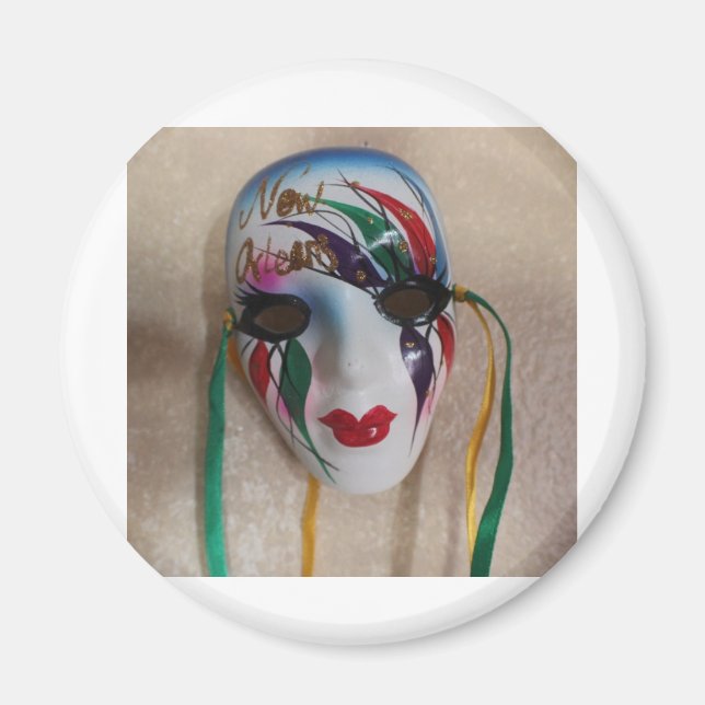 New Orleans Mardi Gras Mask Magnet (Framsidan)