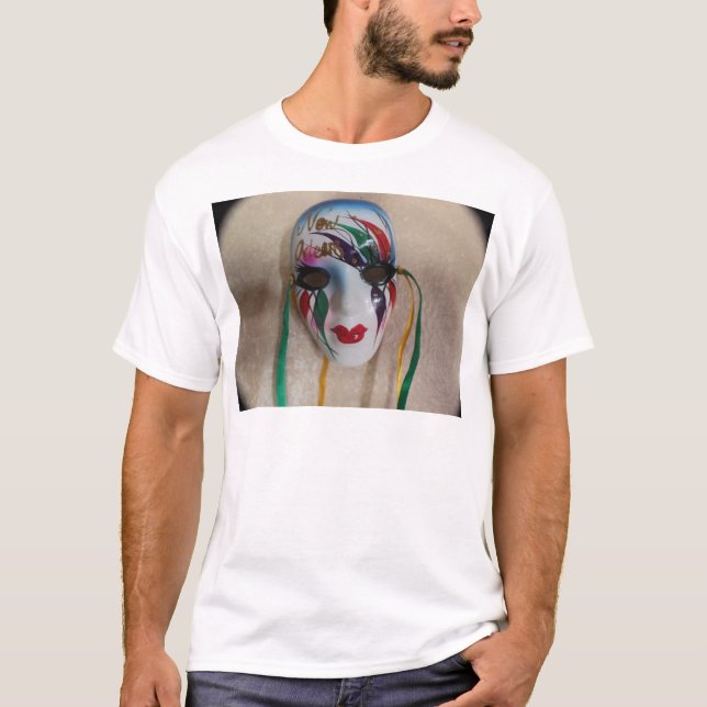 New Orleans Mardi Gras Mask Tee (Framsida)