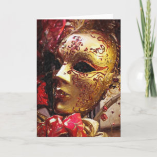 New Orleans Mardi Gras maskerar hälsningkortet Kort