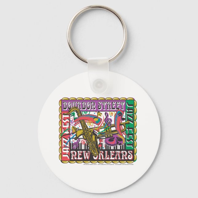 New Orleans Mardi Gras Nyckelring (Framsida)