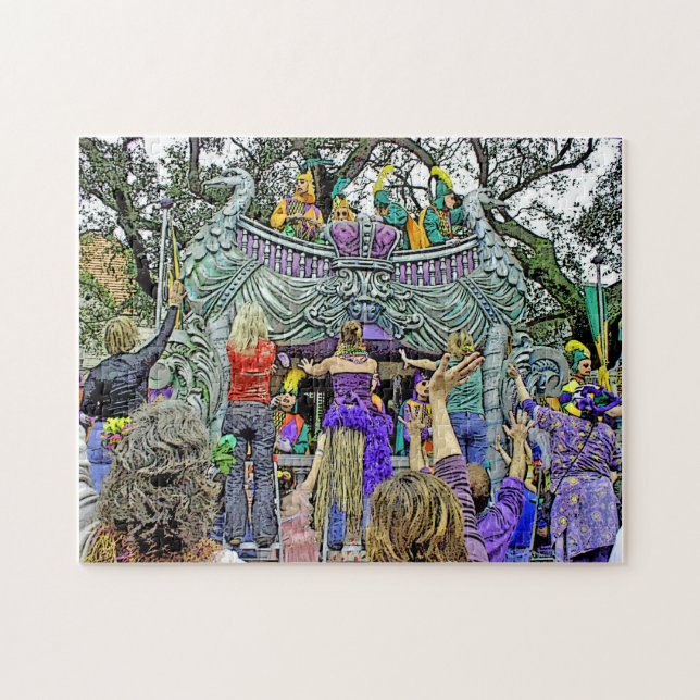 New Orleans Mardi Gras parad Pussel (Horisontell)