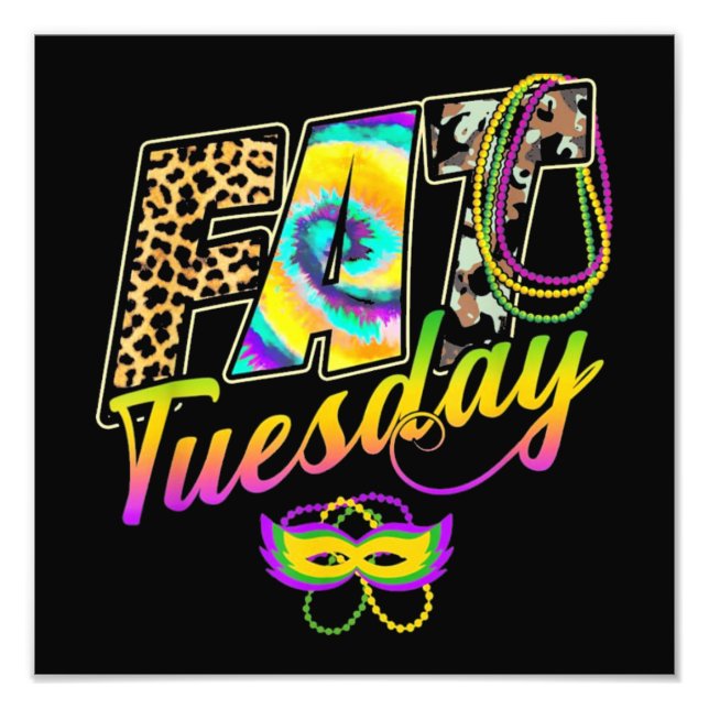 New Orleans Mardi Gras Tjock tisdag Fototryck (Framsidan)