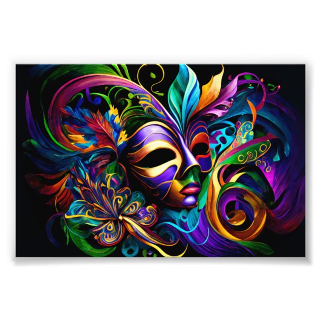 New Orleans, Mardi Gras, Tjock tisdag, NOLA Fototryck (Framsidan)