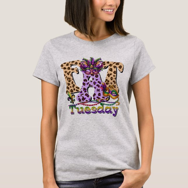 New Orleans Mardi Gras Tjock tisdag T Shirt (Framsida)