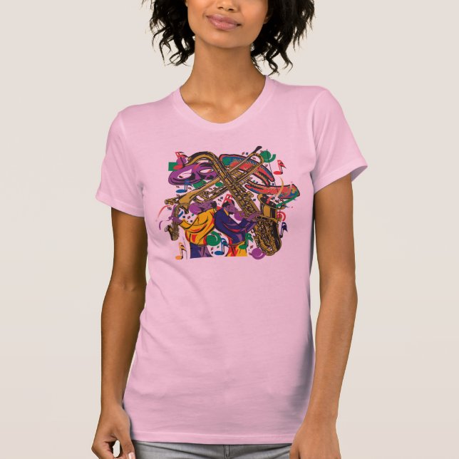 New Orleans Mardis Gras Tee Shirt (Framsida)