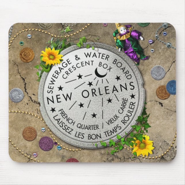 New Orleans mäter Iconic vatten Musmatta (Framsidan)