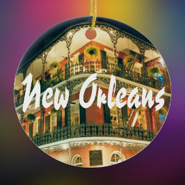 New Orleans minnesstund Keepsaké Julgransprydnad Keramik