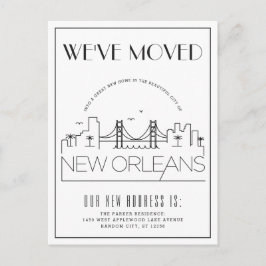 New Orleans Modern Deco | Byte av adress Meddelande Vykort